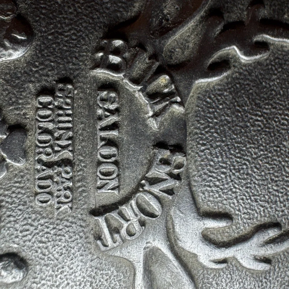 Vintage Buck Snort Saloon Sphinx Park Colorado‎ Belt Buckle Bergamot USA